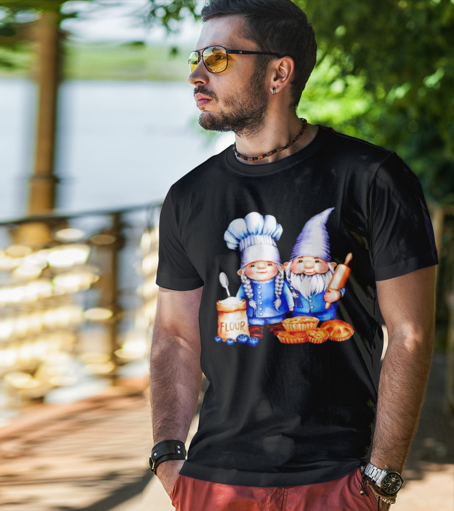 Adorable Baking Gnomes With Flour And Pastries T-Shirt