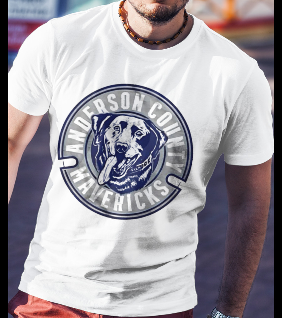 Anderson County Mavericks Dog Emblem T-Shirt