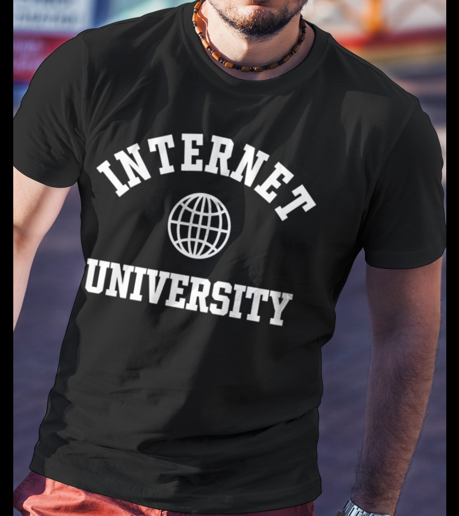 Clickhole Internet University Internet University Logo With Globe T-Shirt