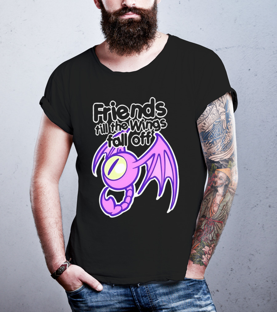 Friends Till The Wings Fall Off Purple Winged Creature T-Shirt