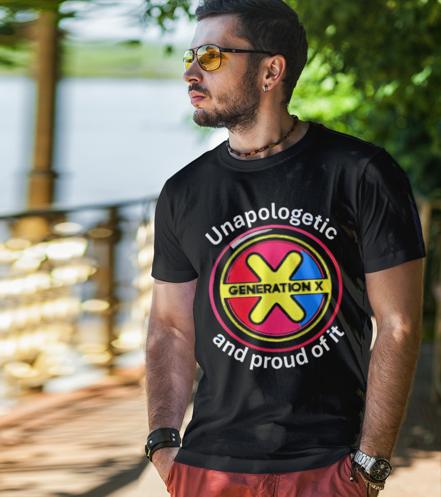 Generation X Unapologetic And Proud Of It Bold Circular Emblem T-Shirt