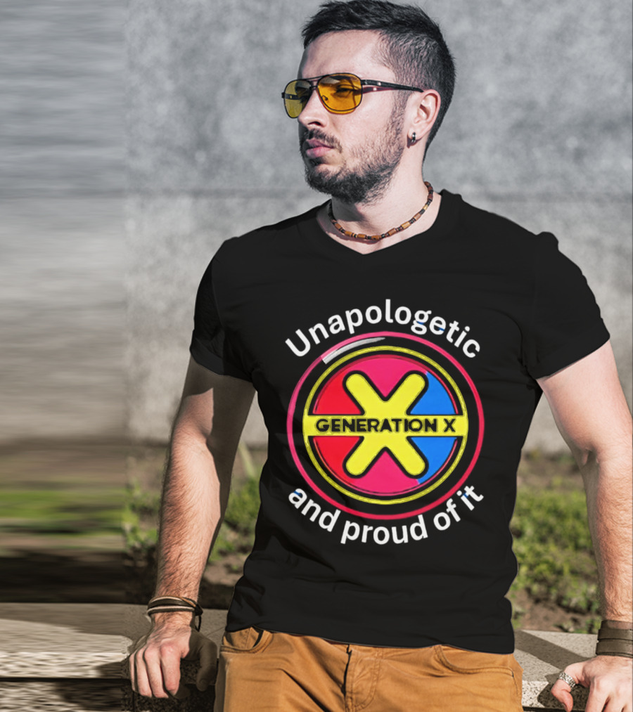 Generation X Unapologetic And Proud Of It Bold Circular Emblem T-Shirt