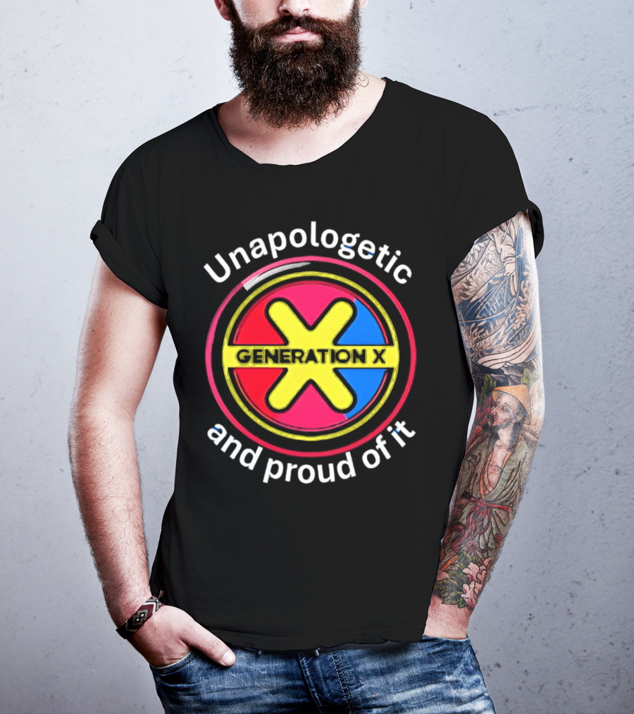 Generation X Unapologetic And Proud Of It Bold Circular Emblem T-Shirt
