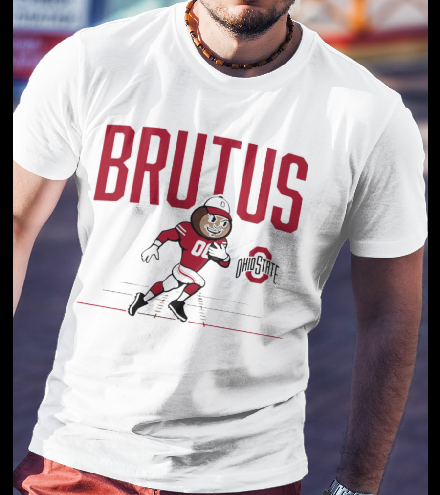 Brutus Ohio State Buckeyes 00 Running Mascot T-Shirt