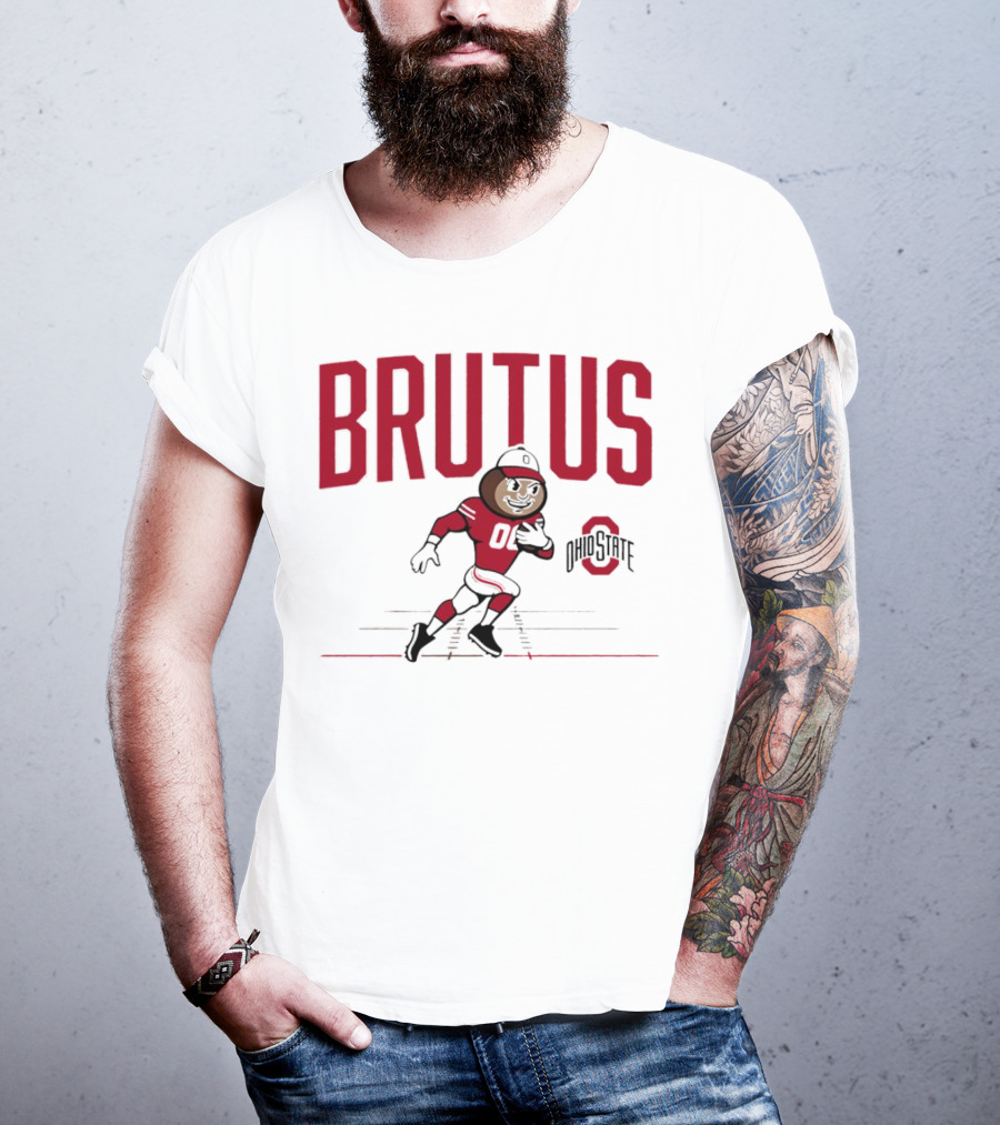 Brutus Ohio State Buckeyes 00 Running Mascot T-Shirt