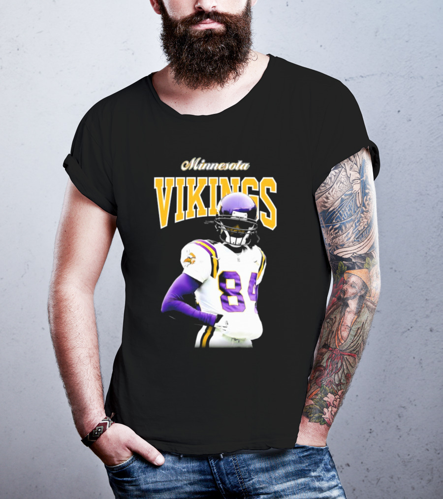 Minnesota Vikings Randy Moss Number 84 Retired Player Sideline Legend T-Shirt