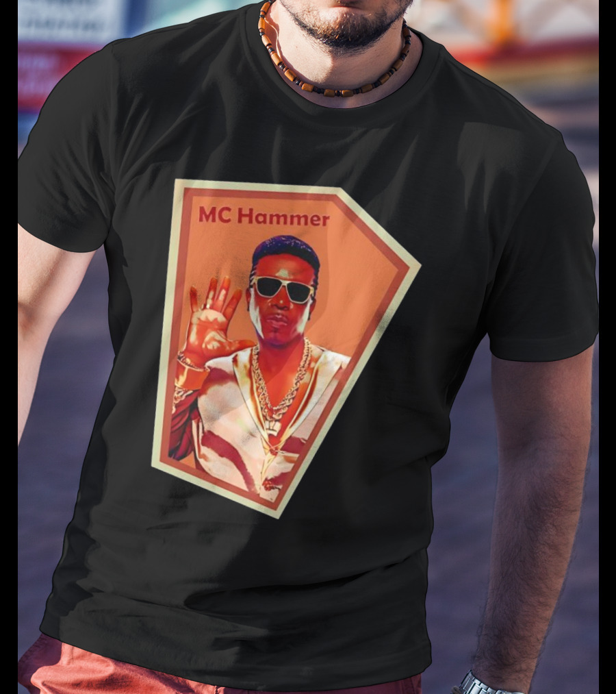 MC Hammer Retro Iconic Style Sunglasses Chains Wave Hand Gesture T-Shirt