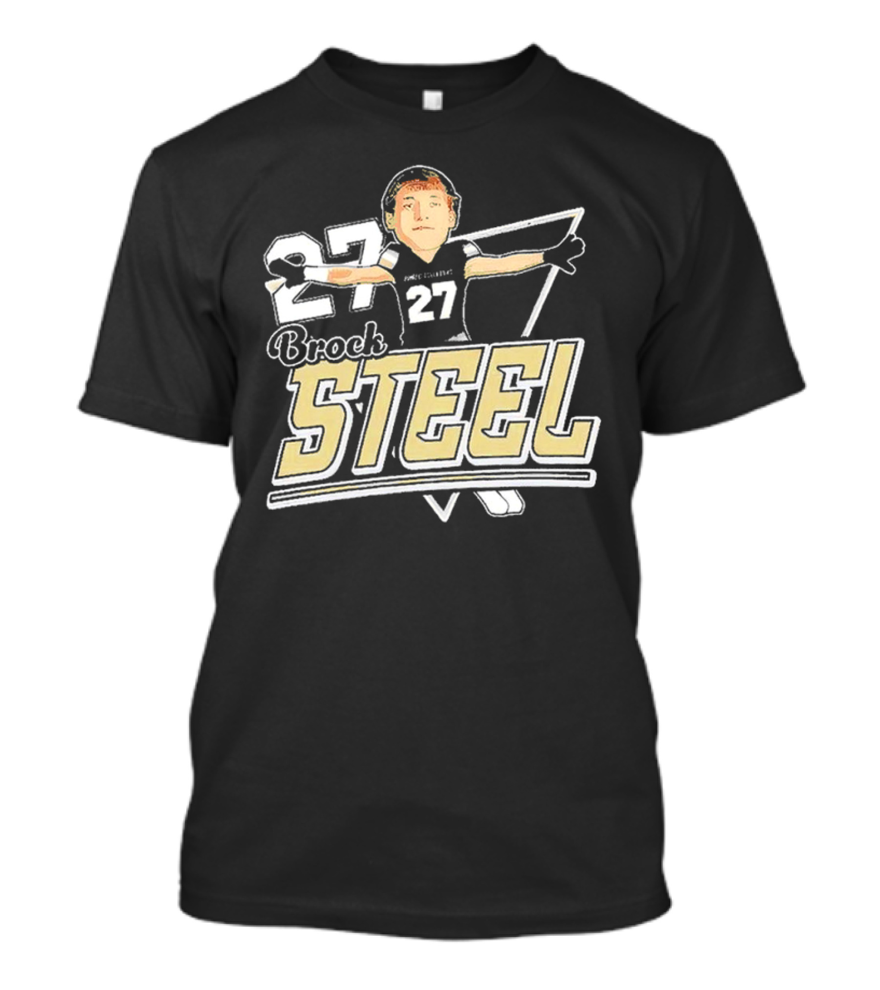 Brock Steel 27 Montana State Bobcats Cartoon T-Shirt