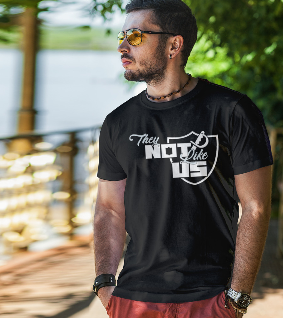 Las Vegas Raiders They Not Like Us Shield T-Shirt