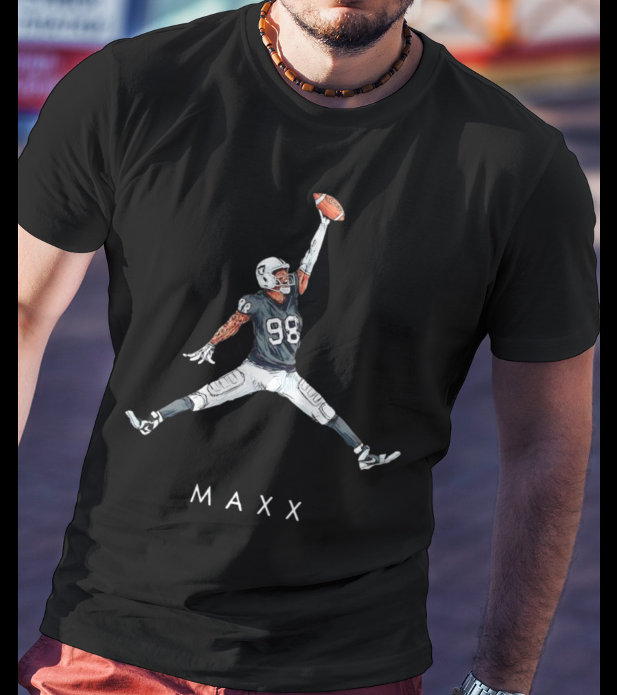 Maxx Crosby Las Vegas Raiders 98 Jumpman Style Maxx T-Shirt