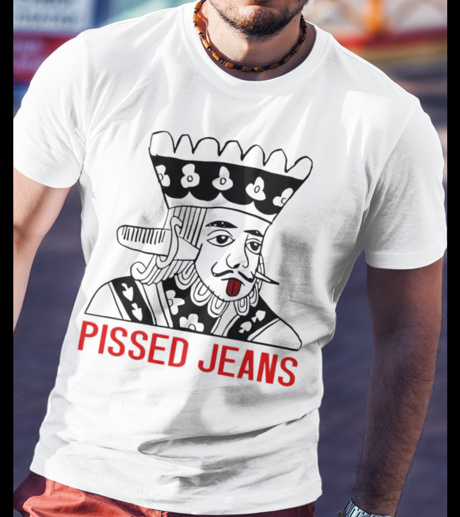 Pissed Jeans Playing Card King With Red-Tipped Tongue T-Shirt