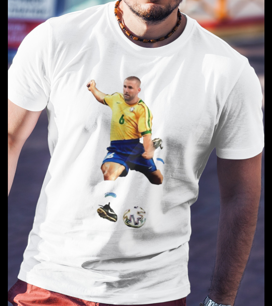 Shawberto Carlos Footballer In Brazilian Kit With Ball T-Shirt