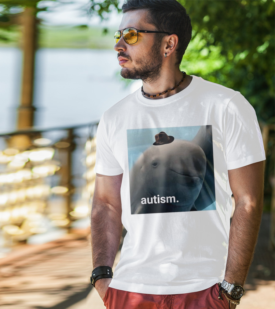 Autism Dolphin Meme With Hat T-Shirt