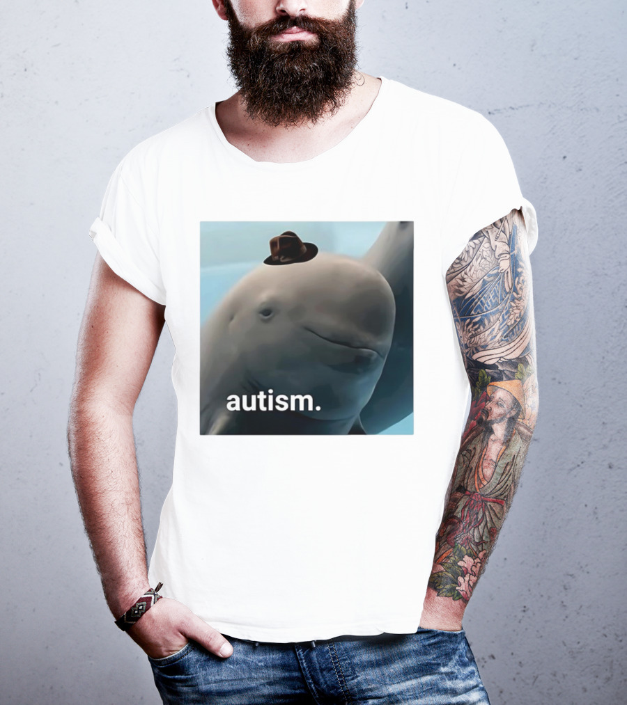 Autism Dolphin Meme With Hat T-Shirt