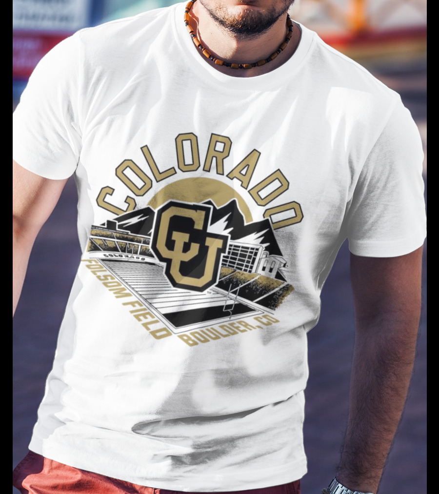 Colorado Buffaloes CU Folsom Field Boulder Stadium T-Shirt