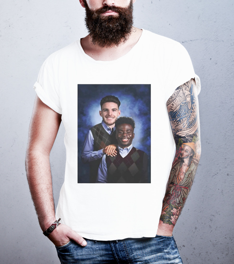 Declan Rice And Bukayo Saka Step Brothers Themed T-Shirt