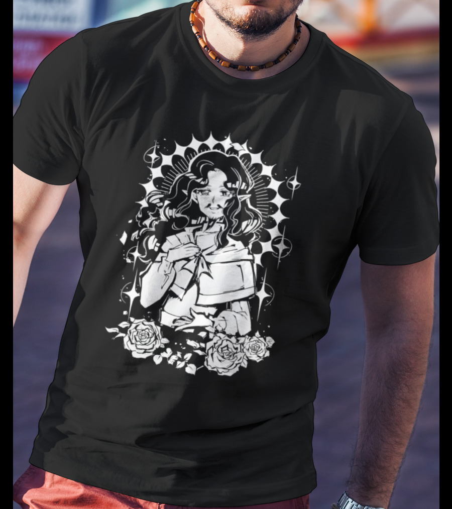 Elf Senshi Meshi Most Handsome Chef With Roses In Dungeon T-Shirt