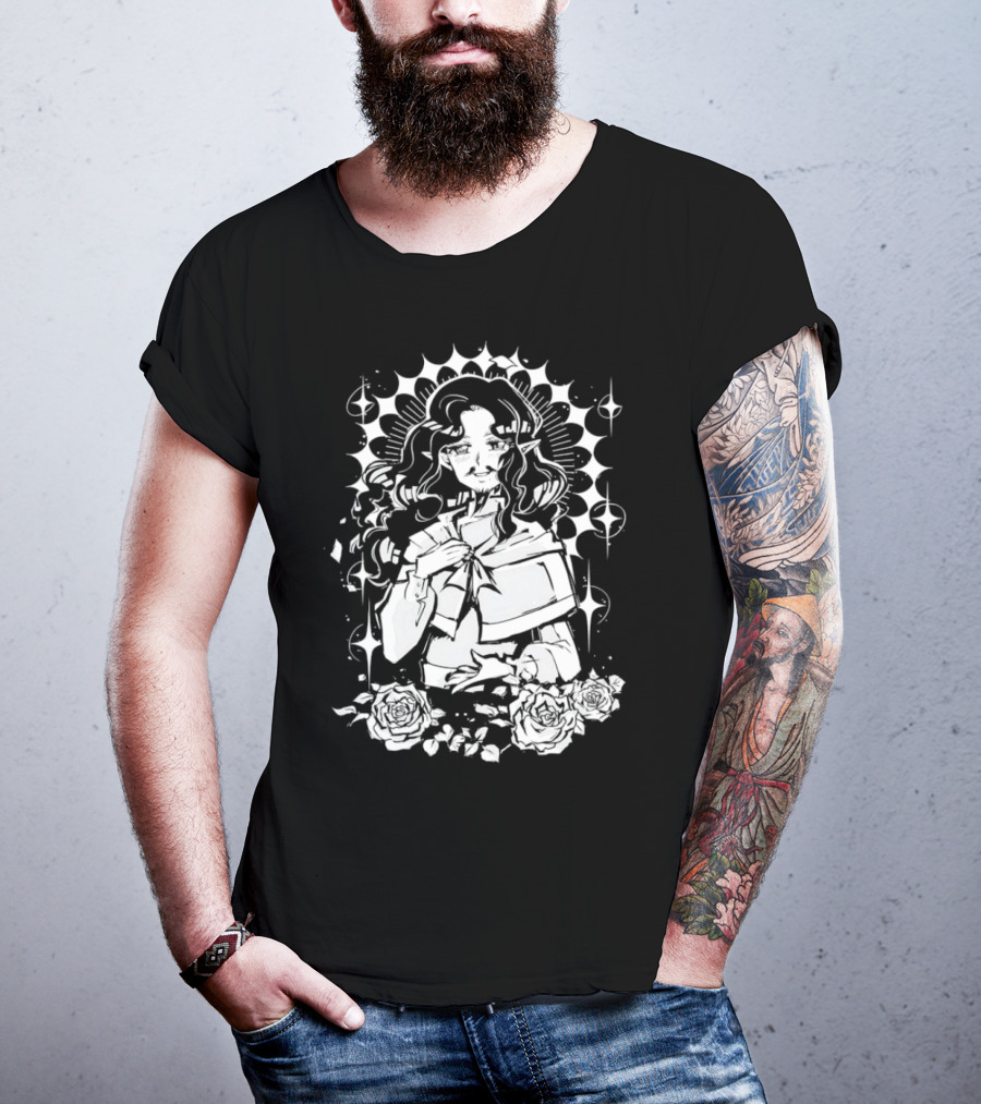 Elf Senshi Meshi Most Handsome Chef With Roses In Dungeon T-Shirt