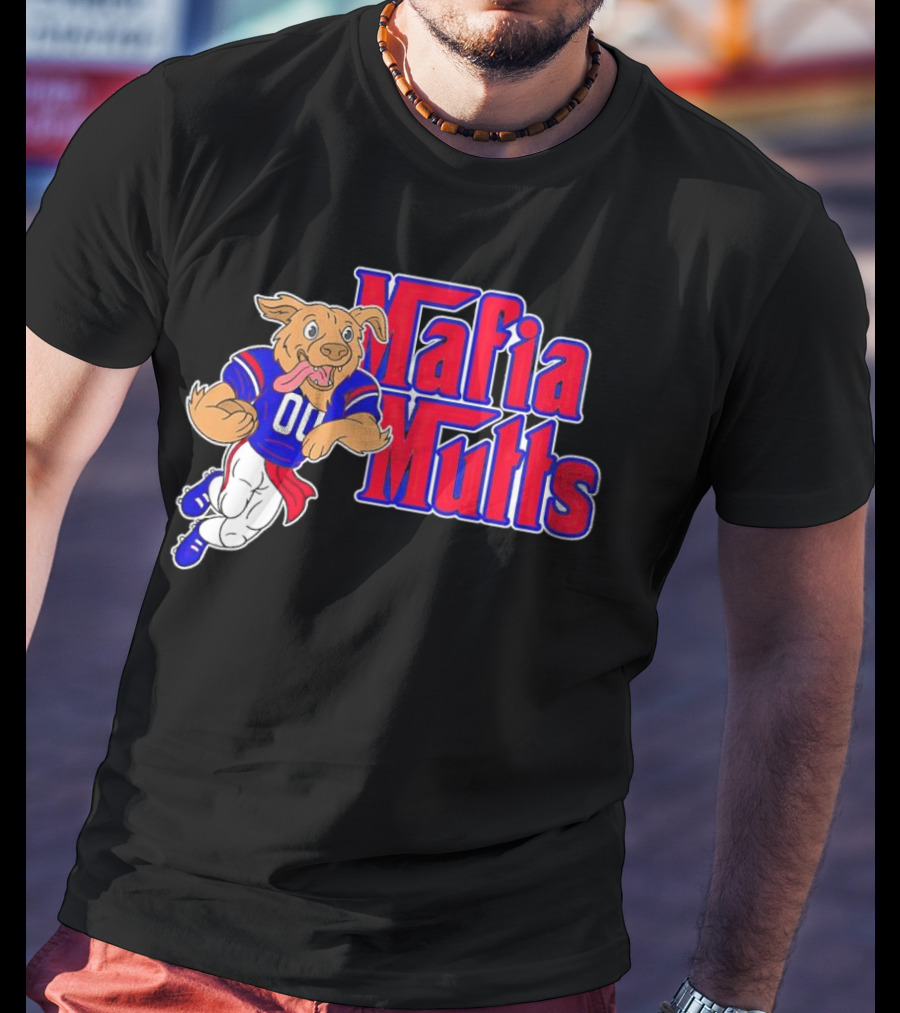 Buffalo Bills Mafia Mutts 01 Football Dog Cartoon T-Shirt