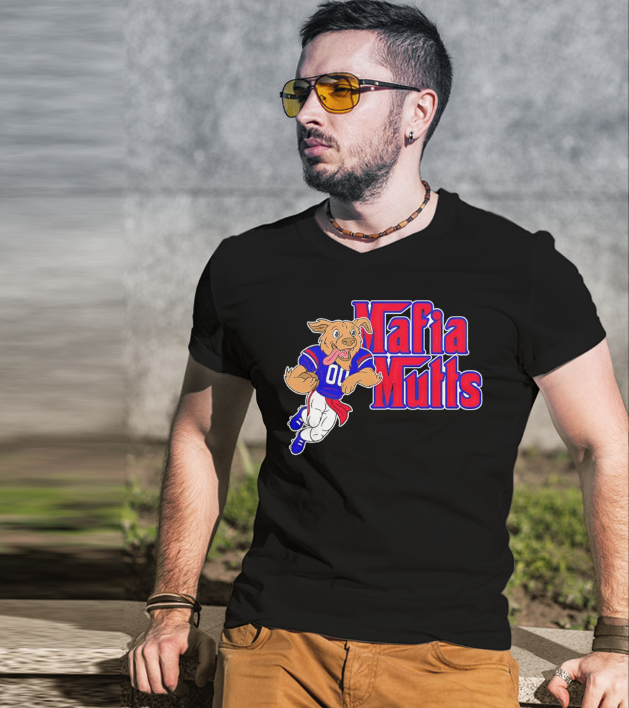 Buffalo Bills Mafia Mutts 01 Football Dog Cartoon T-Shirt