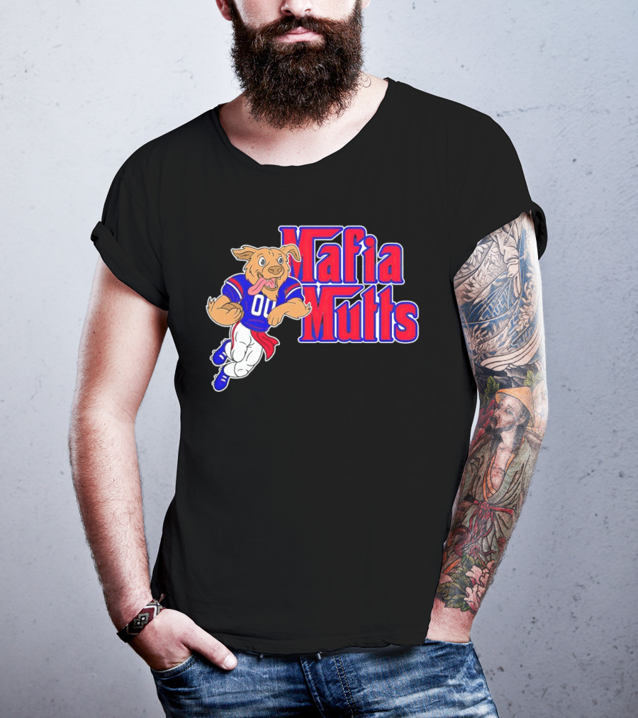Buffalo Bills Mafia Mutts 01 Football Dog Cartoon T-Shirt
