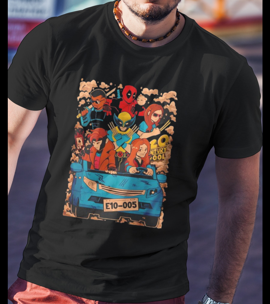 Deadpool Wolverine X-Men Multiverse Cameo 20th Century Ride Characters T-Shirt