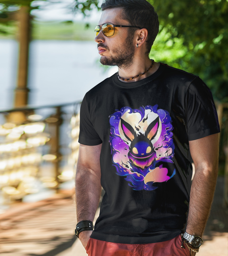 Eevee Darkness Cosmic Evolution Fantasy Anime T-Shirt