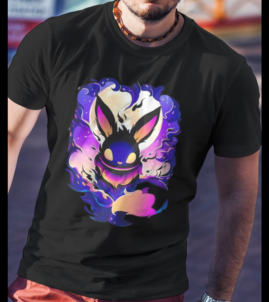 Eevee Darkness Cosmic Evolution Fantasy Anime T-Shirt