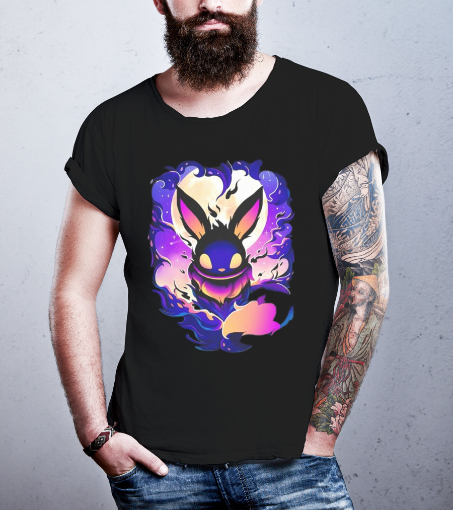 Eevee Darkness Cosmic Evolution Fantasy Anime T-Shirt