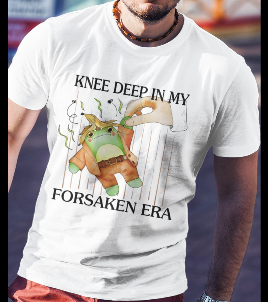 Knee Deep In My Forsaken Era Frog In Banana Peel T-Shirt