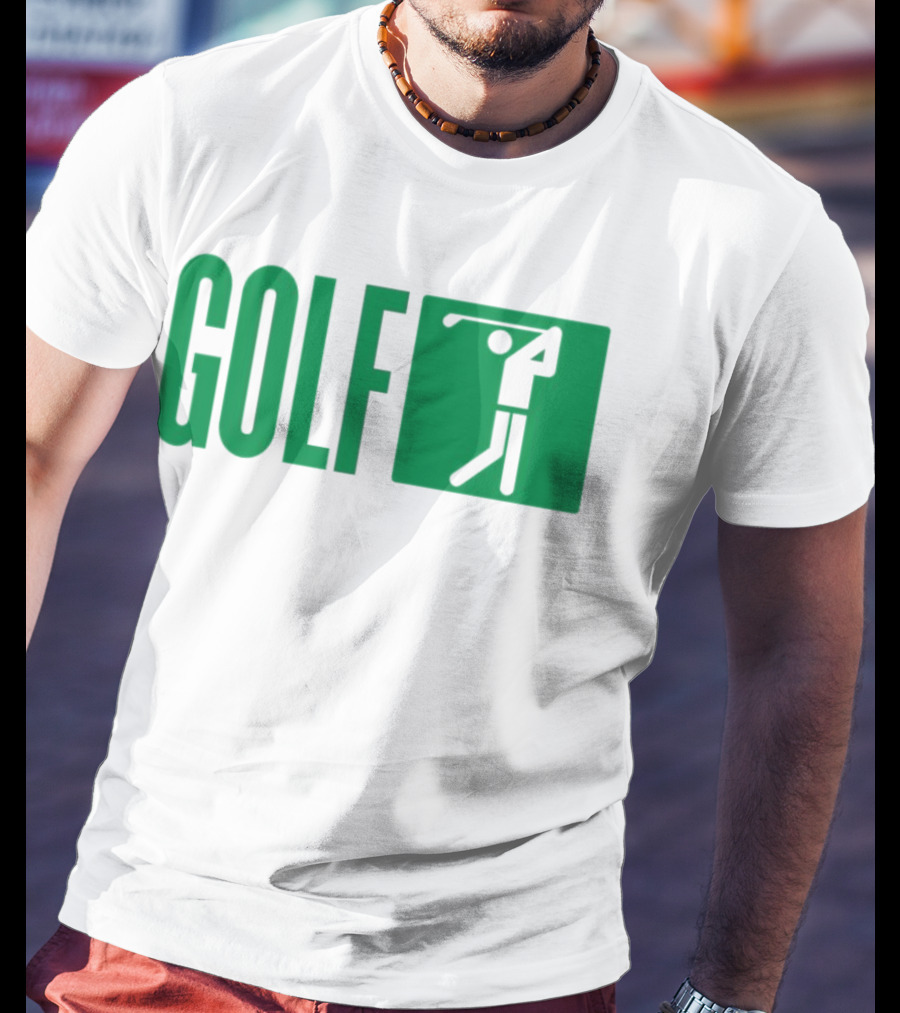 GOLF Swing Silhouette Icon Green T-Shirt