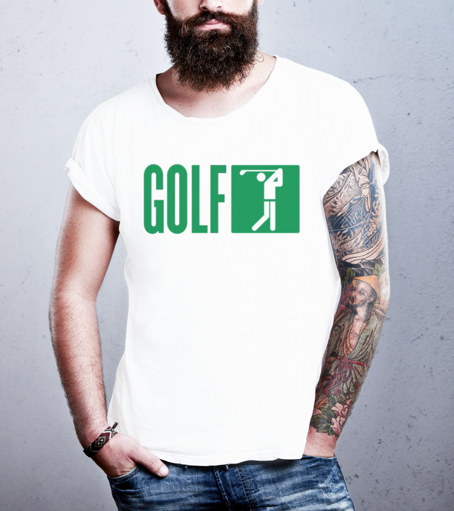 GOLF Swing Silhouette Icon Green T-Shirt