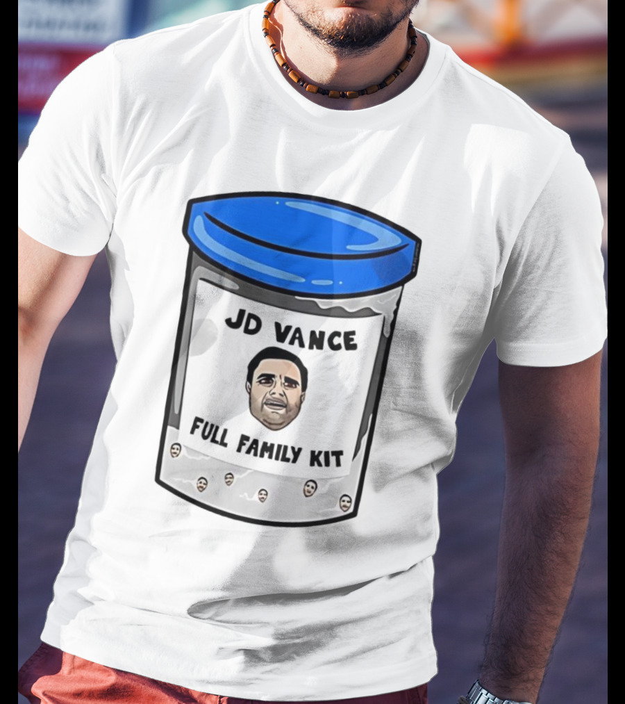 JD Vance Full Family Kit Face Jar Black Blue Lid T-Shirt