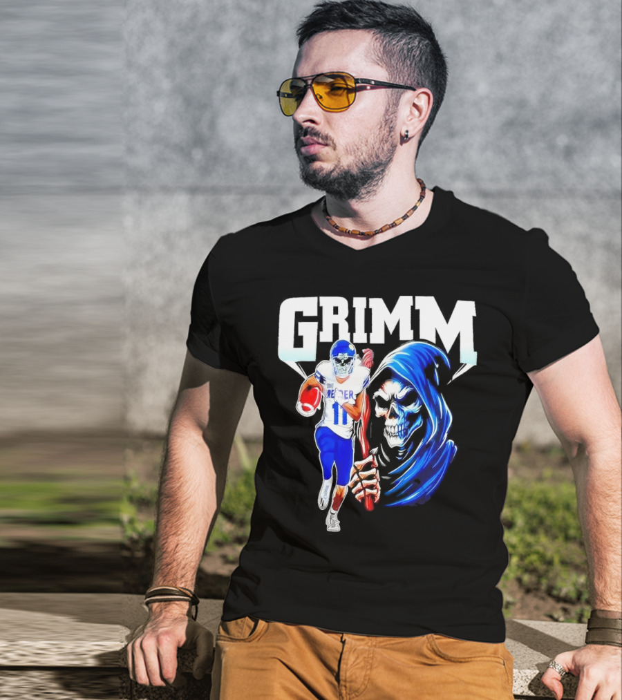 Grimm Reaper Kansas Jayhawks Football 11 Luke Grimm T-Shirt