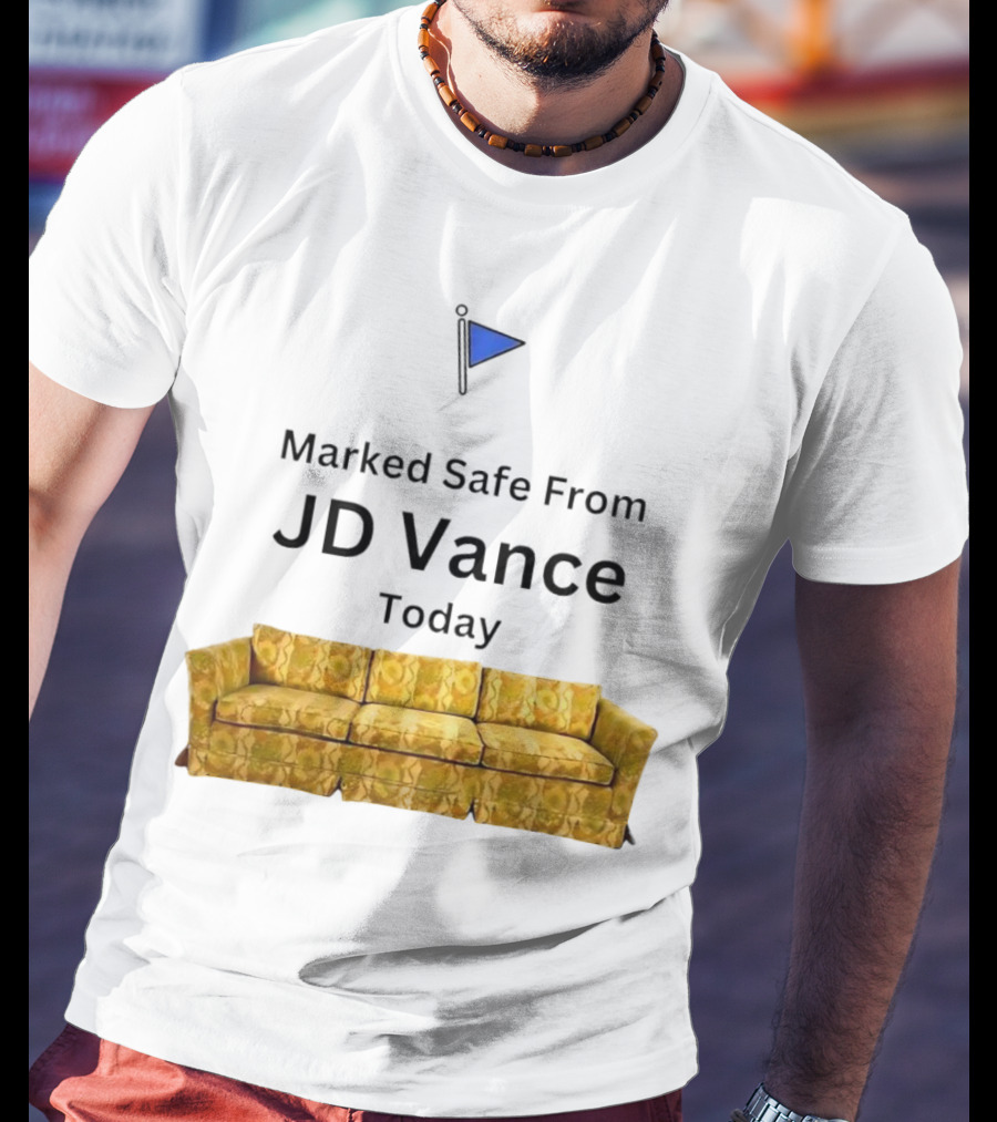 Marked Safe From JD Vance Today Yellow Floral Sofa T-Shirt