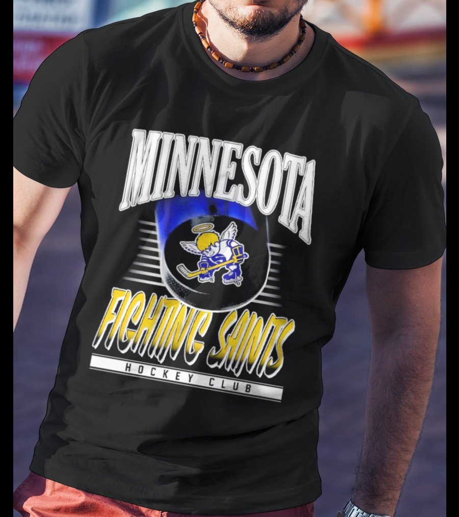 Minnesota Fighting Saints Hockey Club Winged Angel T-Shirt