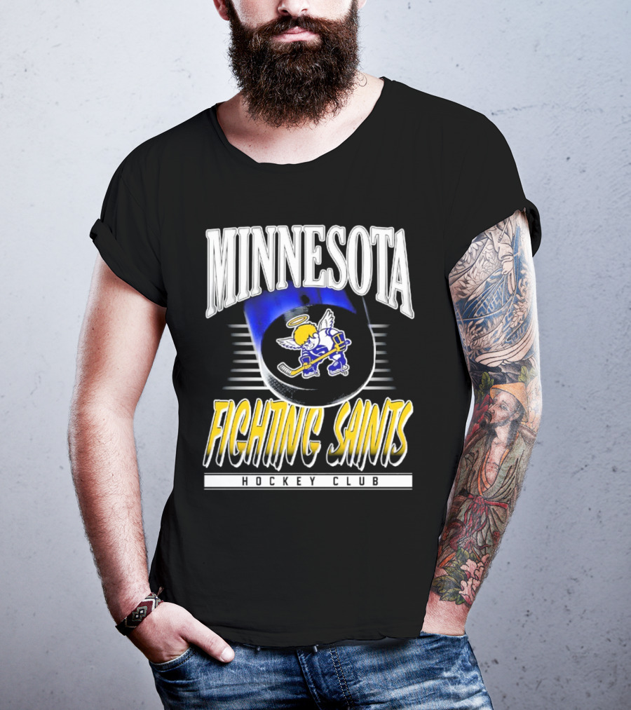 Minnesota Fighting Saints Hockey Club Winged Angel T-Shirt