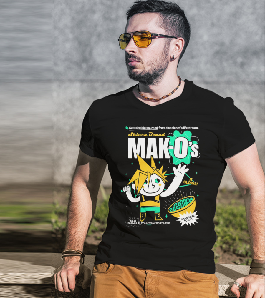 Shinra Brand Mak-0's Sustainably Sourced It Glows New Formula 10% Less Memory Loss Now Safe To Eat T-Shirt