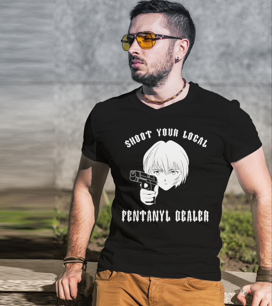 Shoot Your Local Fentanyl Dealer Anime Style Gun T-Shirt