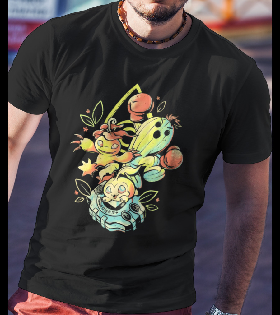 Tanemon Palmon Togemon Retro Digivice T-Shirt
