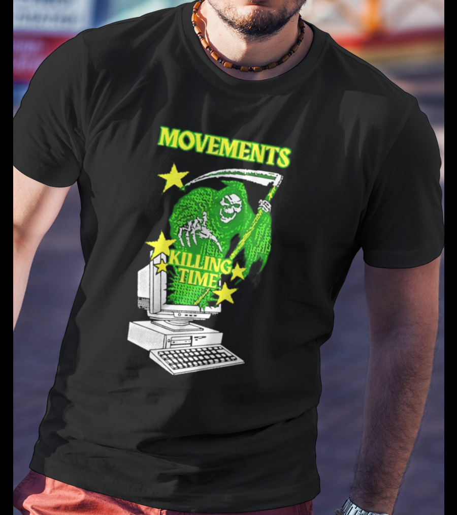 Movements Killing Time Reaper With Computer T-Shirt
