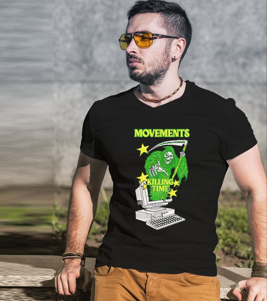 Movements Killing Time Reaper With Computer T-Shirt