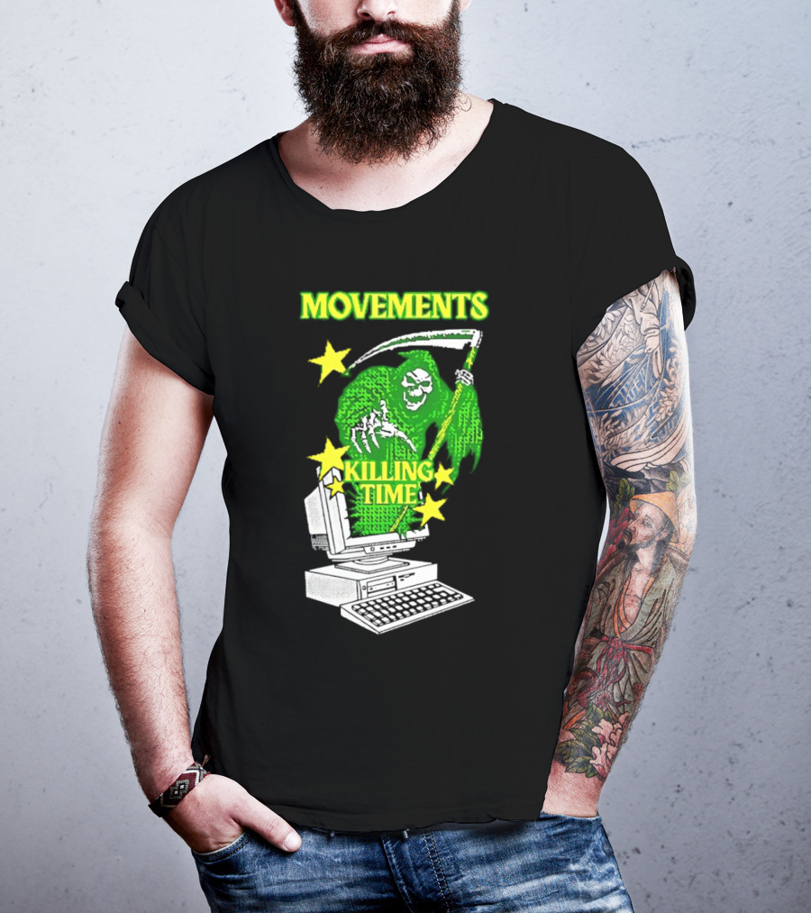 Movements Killing Time Reaper With Computer T-Shirt