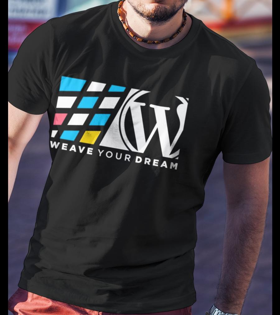 Weave Your Dream W Logo With Colorful Shapes T-Shirt