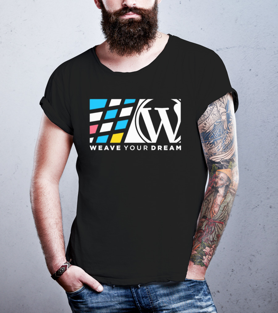Weave Your Dream W Logo With Colorful Shapes T-Shirt