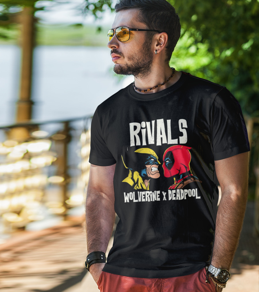 Rivals Wolverine X Deadpool Faceoff T-Shirt