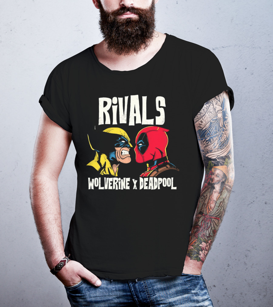Rivals Wolverine X Deadpool Faceoff T-Shirt