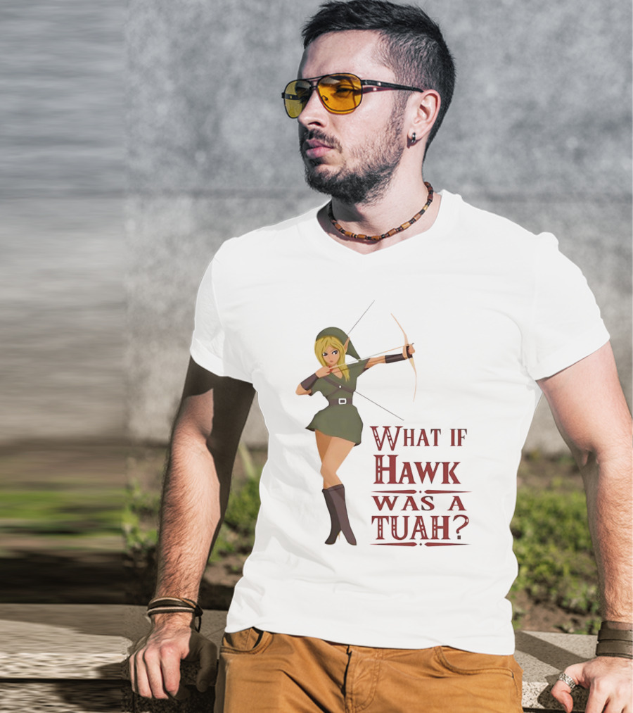 What If Hawk Was A Tuah? Zelda Archer In Green Tunic T-Shirt