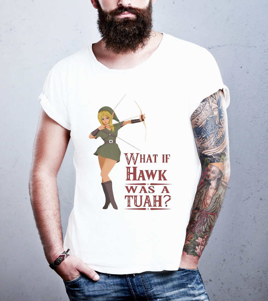 What If Hawk Was A Tuah? Zelda Archer In Green Tunic T-Shirt