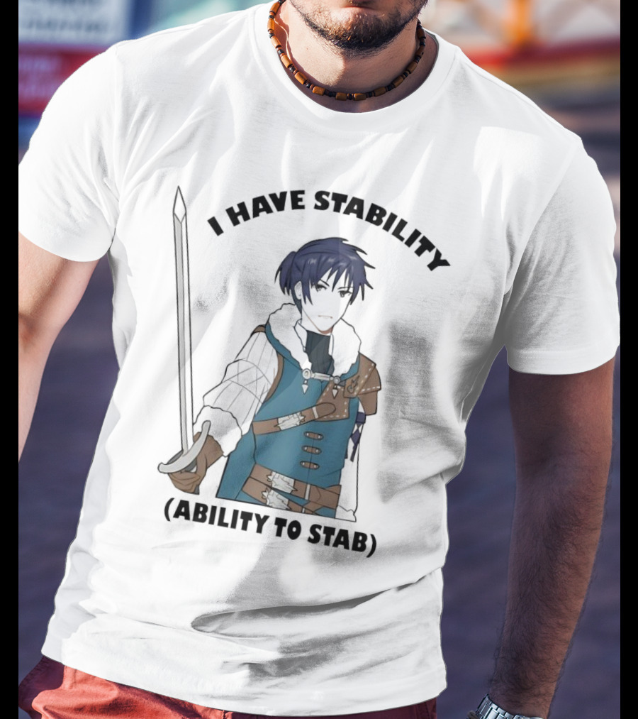I Have Stability Ability To Stab Blue-Haired Anime Character Katie Gavin Photo T-Shirt